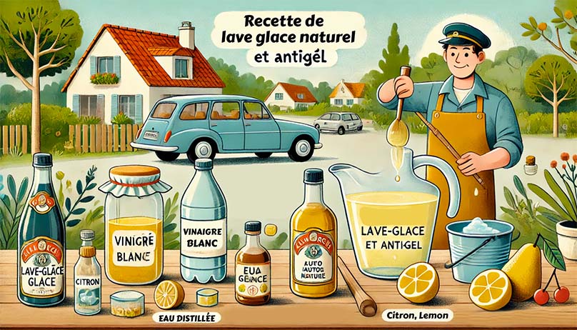 Recette de lave-glace auto naturel