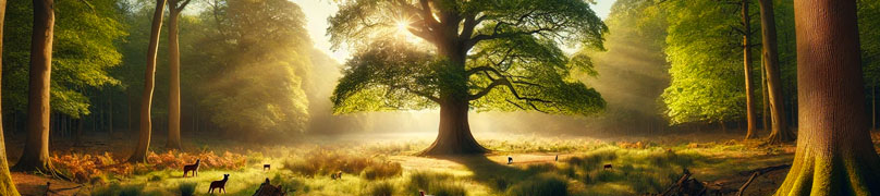 Arbres dans la nature en parfaite santé